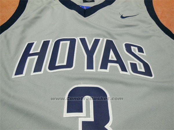 Maglia NCAA Georgetown Hoyas Allen Iverson #3 Grigio